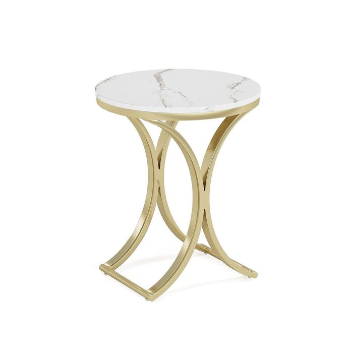 Wooden Round Coffee Table with Lift Top – Image 4